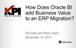 Análisis del valor de activos fijos con Oracle BI. Webinar en inglés por la consultora USA kpipartners.com