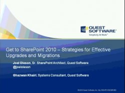 Quest Migration Manager: Herramienta para gestionar la migración a Microsoft Sharepoint 2010