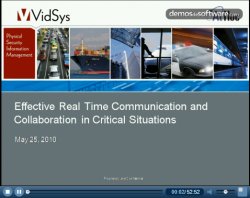 Comunicación efectiva en tiempo real y y Colaboración en situaciones críticas. Webinar de VidSys.