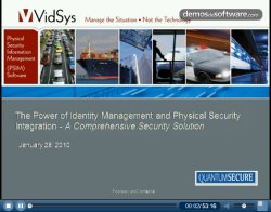 Integración de la gestión de identidades y PSIM para Seguridad. Webinar VidSys.