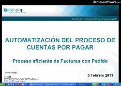 Automatización y externalización del proceso de facturas con pedido. Webinar de 1 hora por Easyap