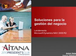 Dynamics NAV 2009 R2: Introducción y demo por Aitana